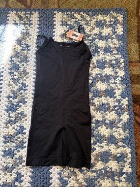 Shapermint Black Seamless Slimming Full-Body Shaper with Thin Straps
